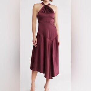 Ted Baker Burgundy Halter Dress